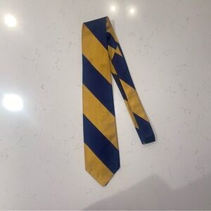 Polo Ralph Lauren Navy Gold Repp Striped Tie